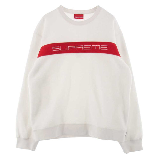 Supreme シュプリーム 19AW  Polartec Crewneck パネル ロゴ ポーラテック フリース スウェット  M【中古】