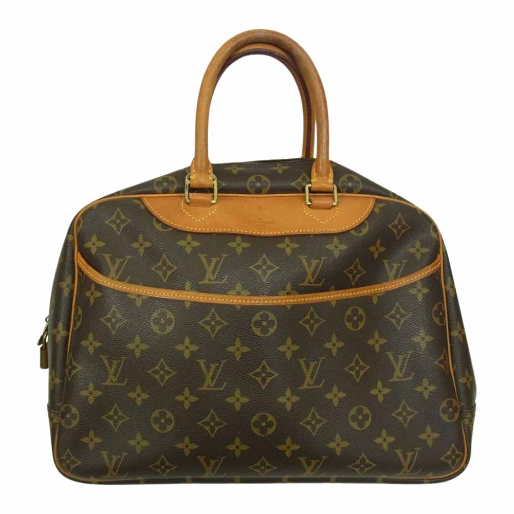 LOUIS VUITTON ルイ・ヴィトン M47270 モノグラム ドーヴィル ハンド バック カデナ付 ブラウン系【中古】
