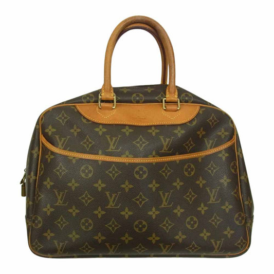 LOUIS VUITTON ルイ・ヴィトン M47270 モノグラム ドーヴィル ハンド バック カデナ付 ブラウン系【中古】