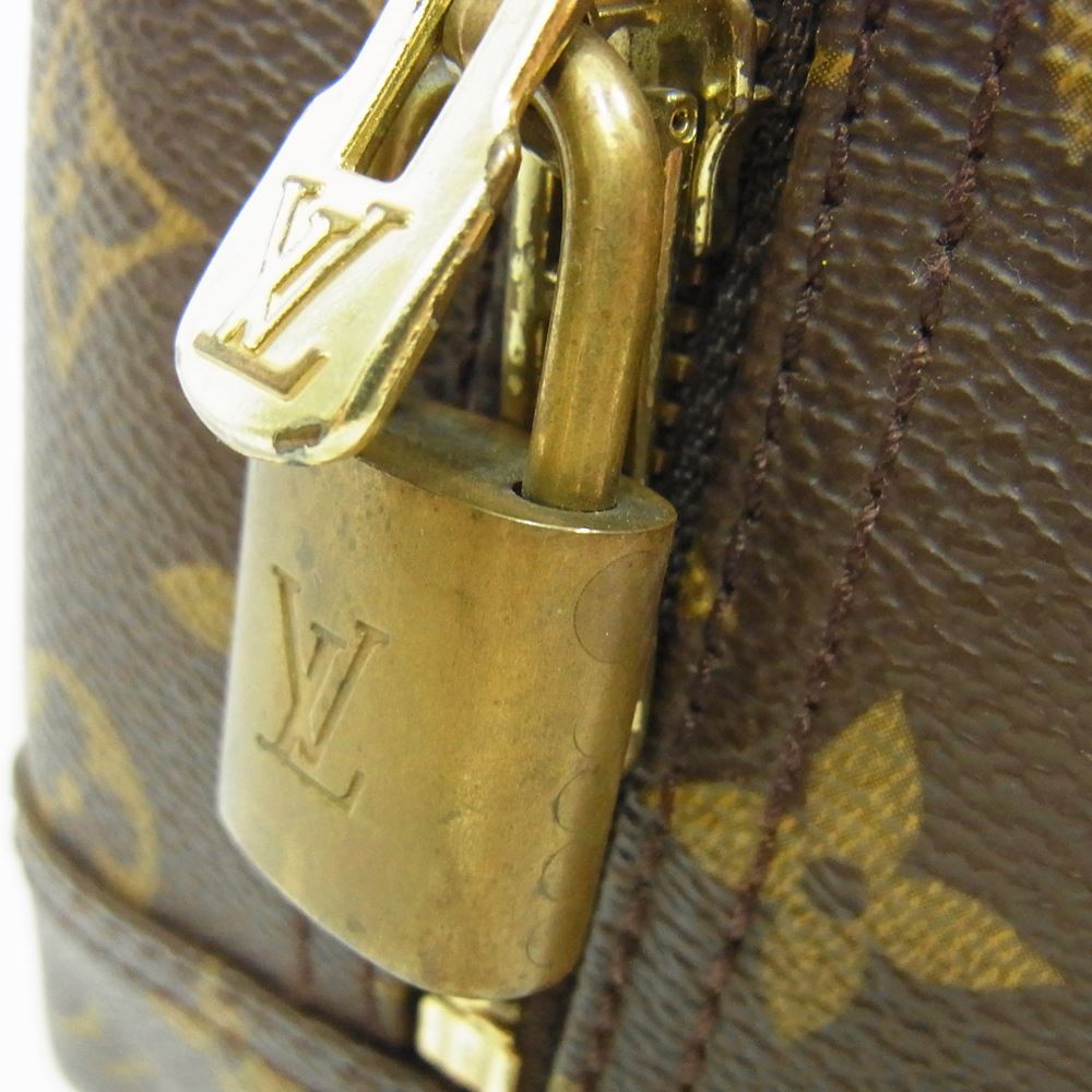 LOUIS VUITTON ルイ・ヴィトン M47270 モノグラム ドーヴィル ハンド バック カデナ付 ブラウン系【中古】
