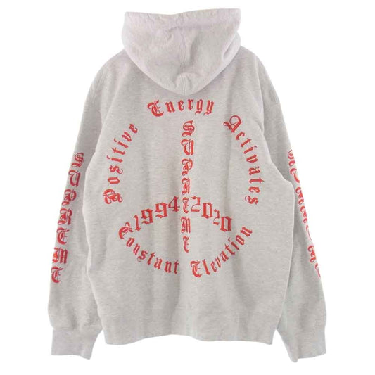 Supreme シュプリーム 20AW Peace Hooded Sweatshirt ピース フーデッド スウェットシャツ パーカー グレー系 L【中古】