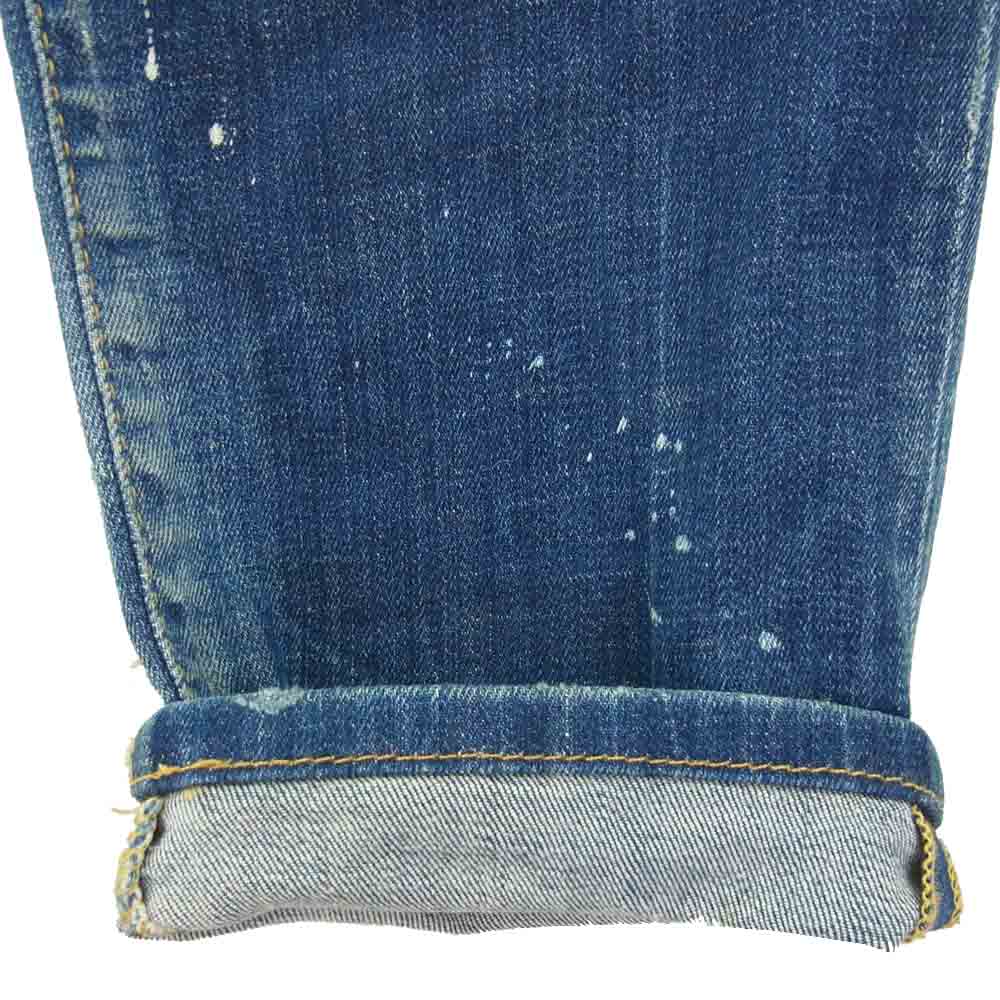 DSQUARED2 ディースクエアード S74LB0593 S30342 HONEY BABY WASH SKATER JEAN ペイント ダメージ 加工 デニムパンツ インディゴブルー系 48【中古】