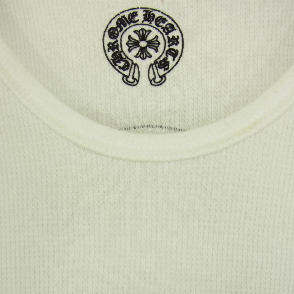 CHROME HEARTS クロムハーツ（原本無） CHプラス ホースシュー バックプリント FUCK YOU サーマル カットソー 長袖Tシャツ ホワイト系 L【中古】