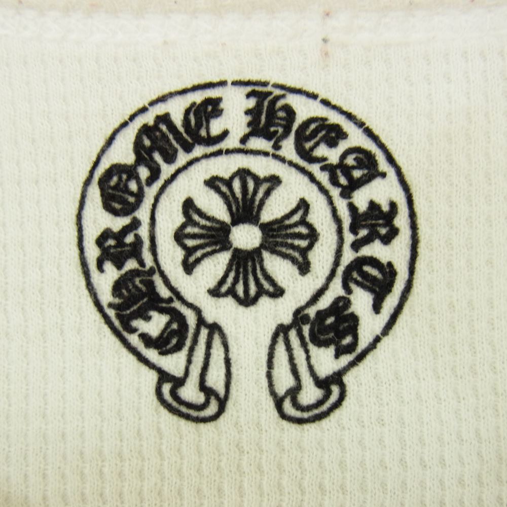CHROME HEARTS クロムハーツ（原本無） CHプラス ホースシュー バックプリント FUCK YOU サーマル カットソー 長袖Tシャツ ホワイト系 L【中古】