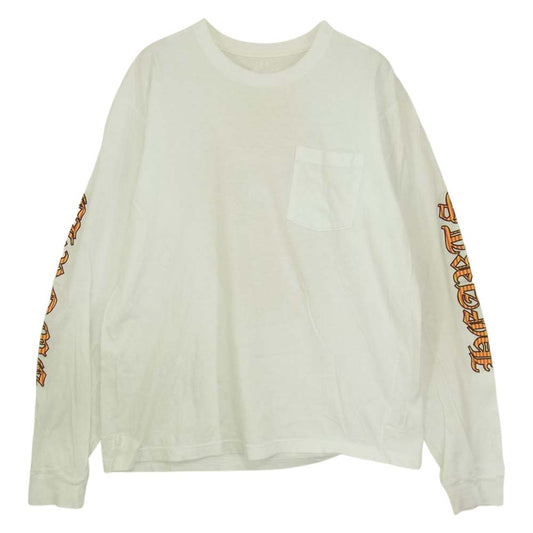 CHROME HEARTS クロムハーツ（原本無） CH L/S /1 ヴァインダガー バックプリント 袖ロゴ 長袖Tシャツ ホワイト系 L【中古】