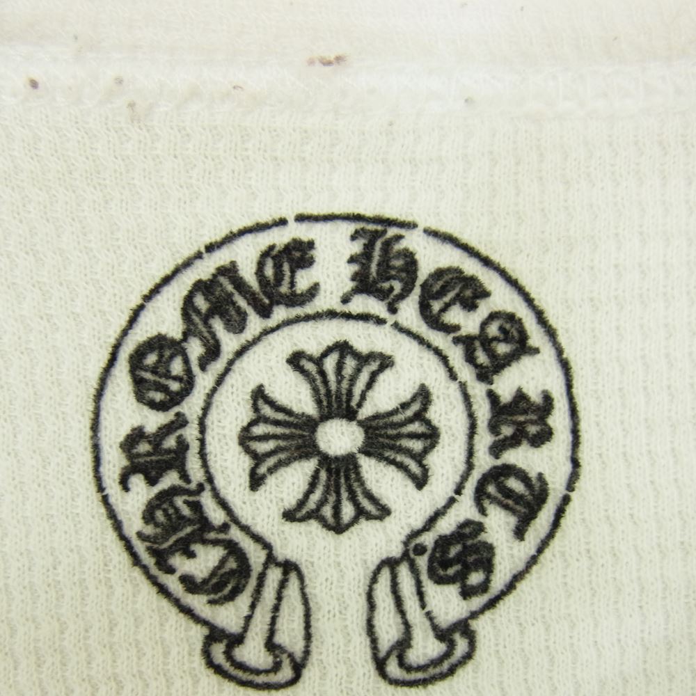 CHROME HEARTS クロムハーツ（原本無） ダガー 星条旗 バックプリント サーマル カットソー 長袖Tシャツ ホワイト系 L【中古】