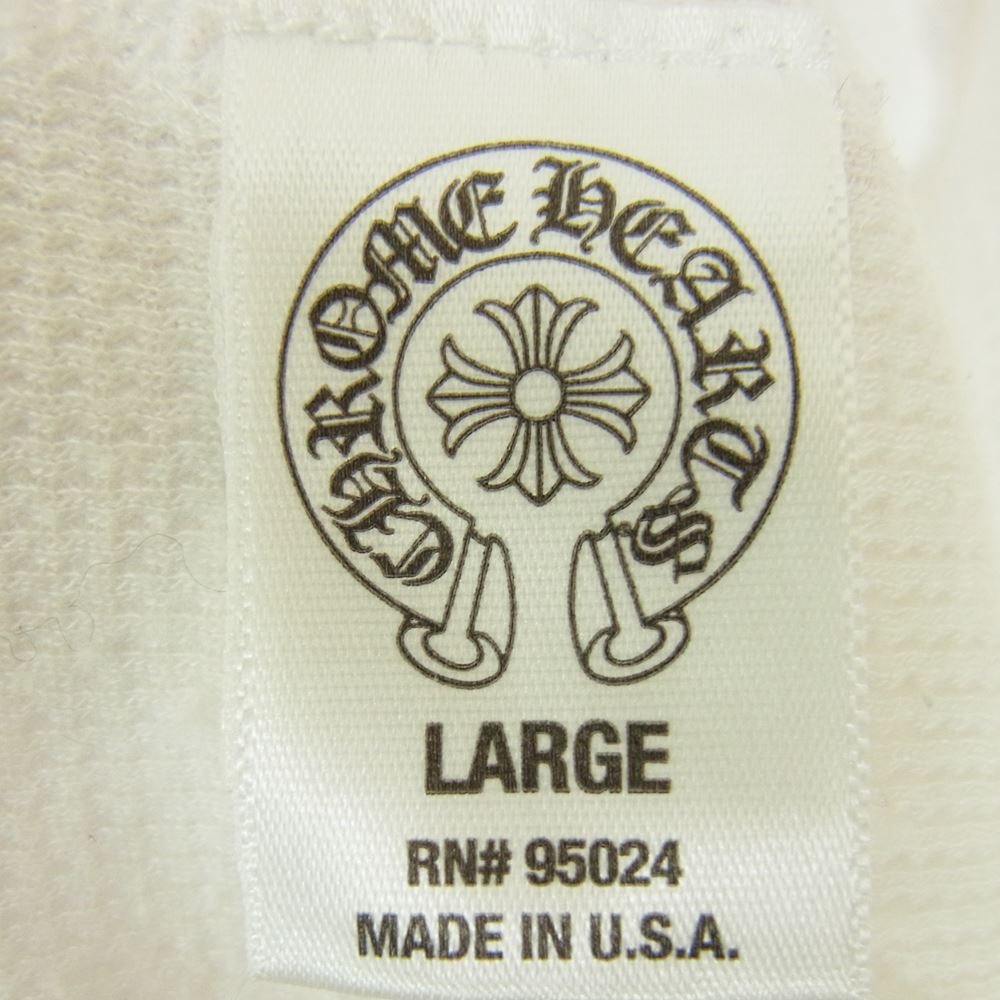 CHROME HEARTS クロムハーツ（原本無） ダガー 星条旗 バックプリント サーマル カットソー 長袖Tシャツ ホワイト系 L【中古】