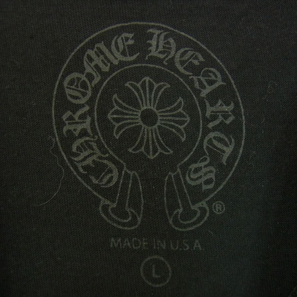CHROME HEARTS クロムハーツ（原本無） Back Grad Circle Logo Tee バック グラデーション サークル ロゴ ポケット Tシャツ ブラック系 L【中古】