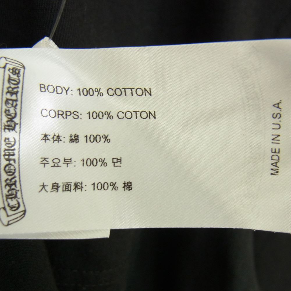 CHROME HEARTS クロムハーツ（原本無） Back Grad Circle Logo Tee バック グラデーション サークル ロゴ ポケット Tシャツ ブラック系 L【中古】