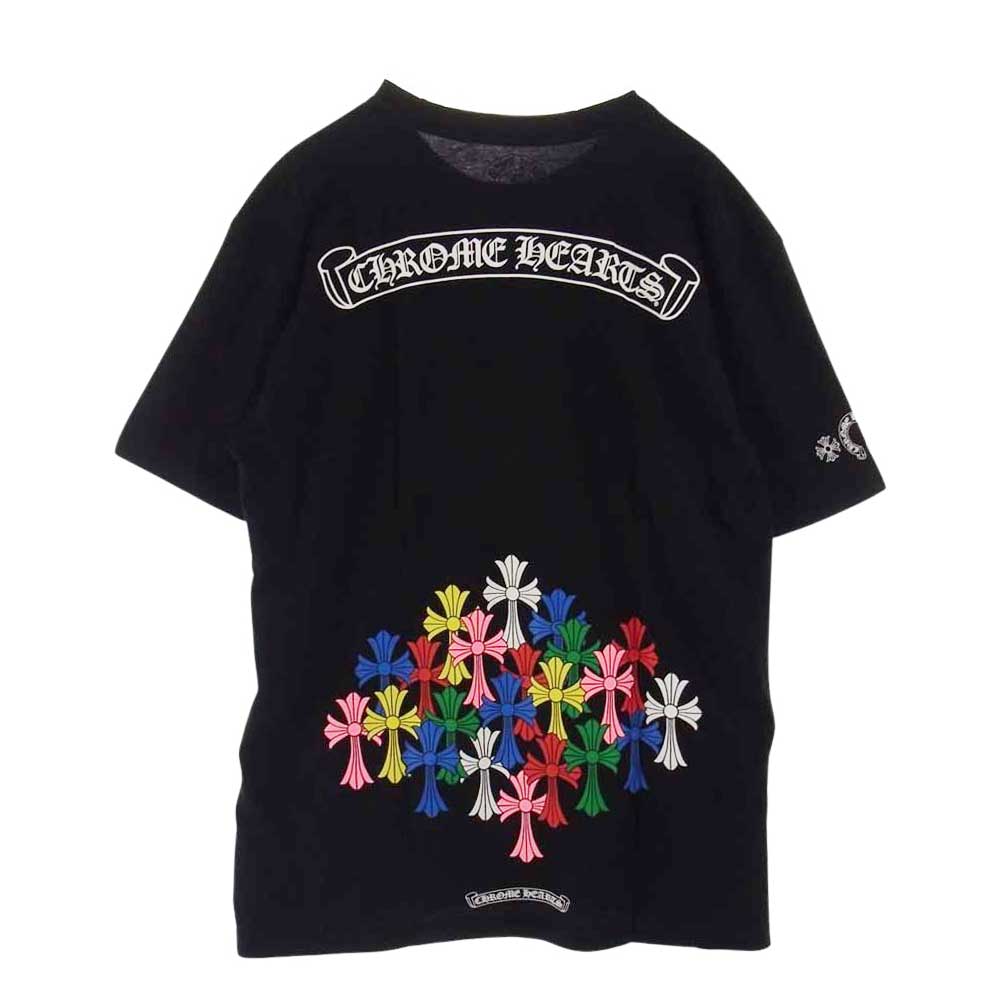 CHROME HEARTS クロムハーツ（原本無） MLTCOL CEM CRS T-SHRT マルチ セメタリークロス ポケット Tシャツ ブラック系 L【新古品】【未使用】【中古】
