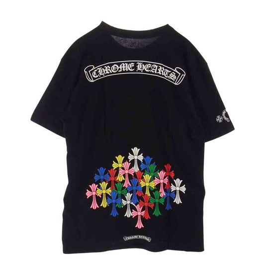 CHROME HEARTS クロムハーツ（原本無） MLTCOL CEM CRS T-SHRT マルチ セメタリークロス ポケット Tシャツ ブラック系 L【新古品】【未使用】【中古】