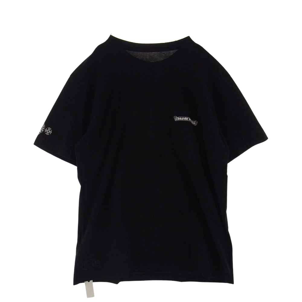 CHROME HEARTS クロムハーツ（原本無） MLTCOL CEM CRS T-SHRT マルチ セメタリークロス ポケット Tシャツ ブラック系 L【新古品】【未使用】【中古】