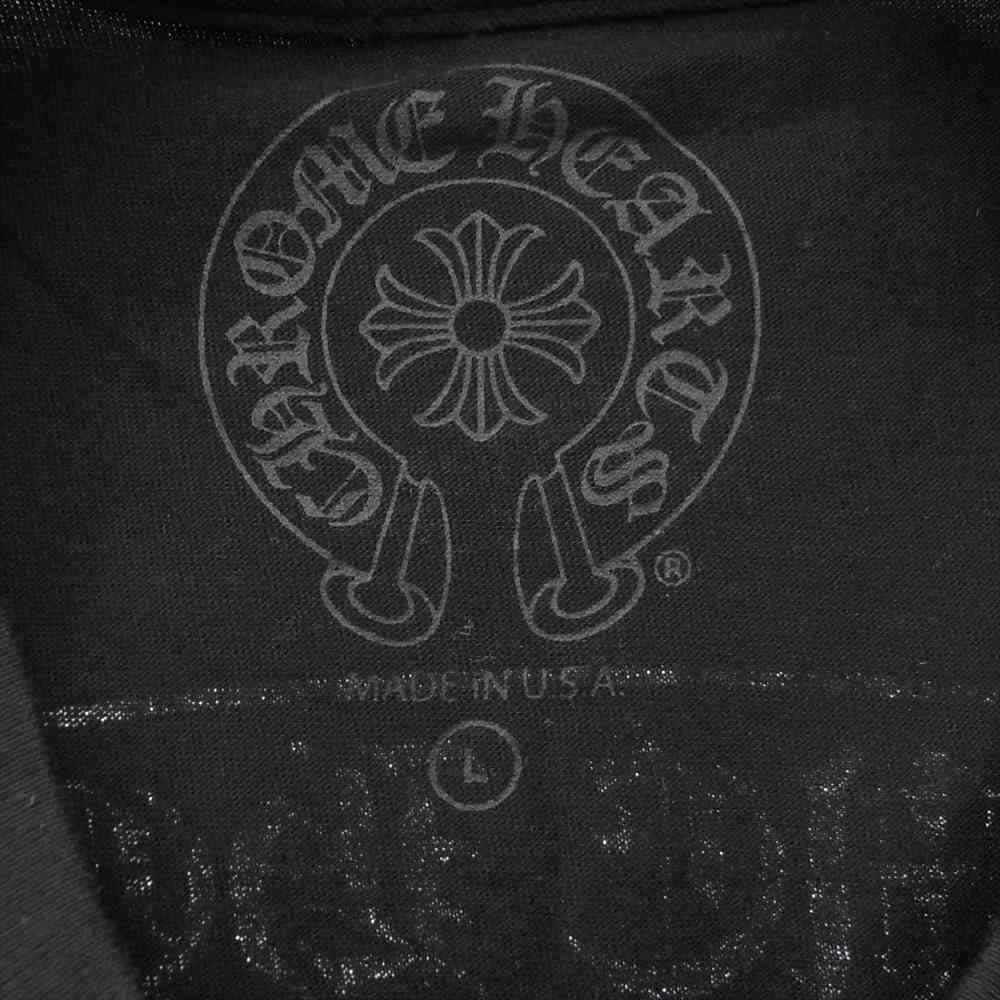CHROME HEARTS クロムハーツ（原本無） MLTCOL CEM CRS T-SHRT マルチ セメタリークロス ポケット Tシャツ ブラック系 L【新古品】【未使用】【中古】