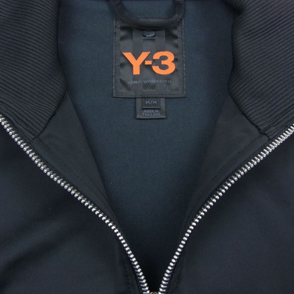 Yohji Yamamoto ヨウジヤマモト Y-3 ワイスリー 092842 袖ロゴプリント ジップ ジャージ トラック ジャケット ブラック系 M【中古】