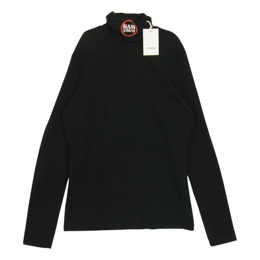 VETEMENTS ヴェトモン UA52TR620B LONG SLEEVE T-SHIRT ロゴ Tシャツ タートル カットソー ブラック系 S【美品】【中古】