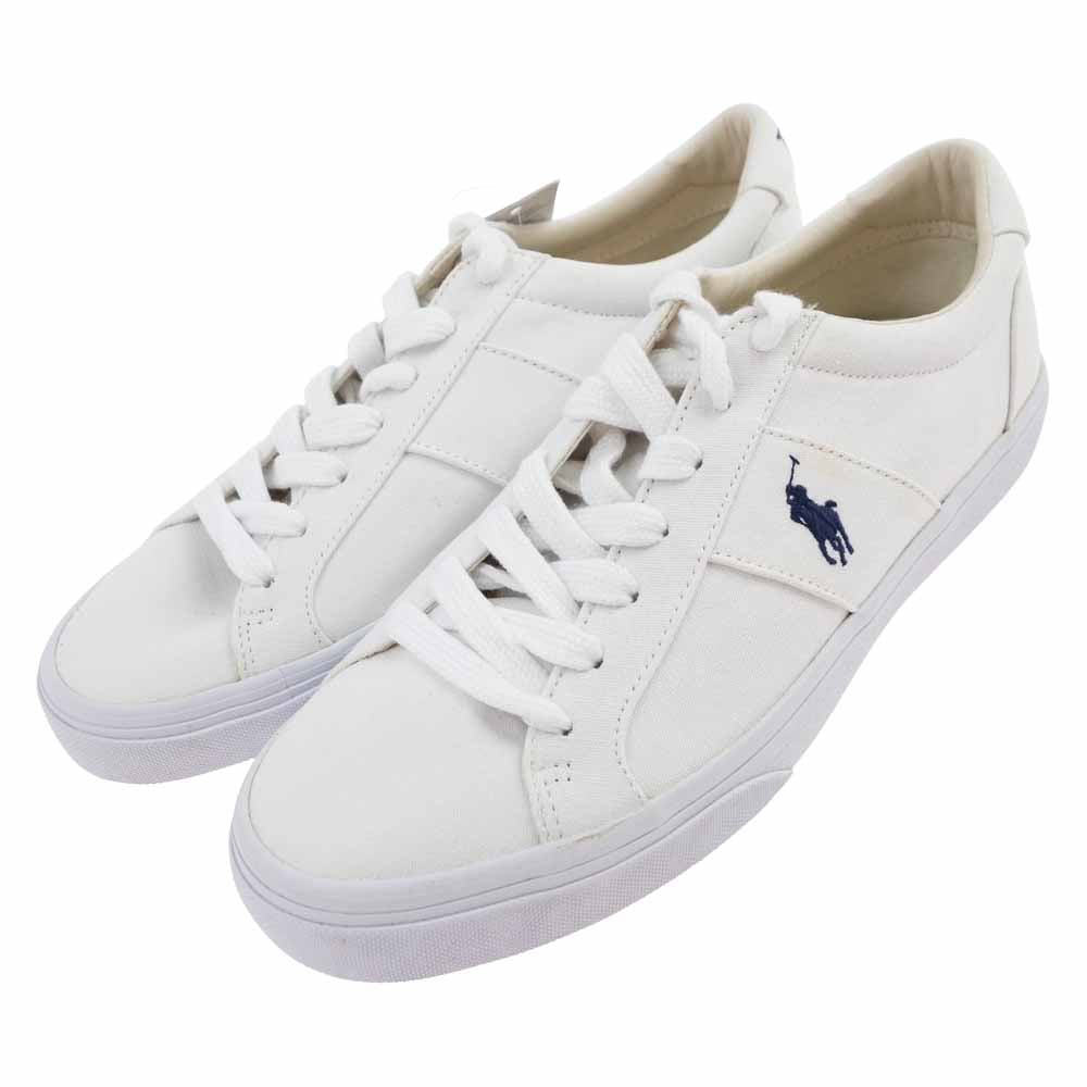 POLO RALPH LAUREN ポロ・ラルフローレン ローカット ロゴ スニーカー  ホワイト系 7.5【中古】