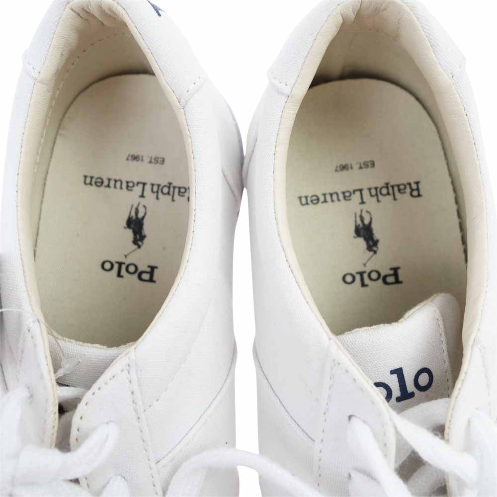 POLO RALPH LAUREN ポロ・ラルフローレン ローカット ロゴ スニーカー  ホワイト系 7.5【中古】
