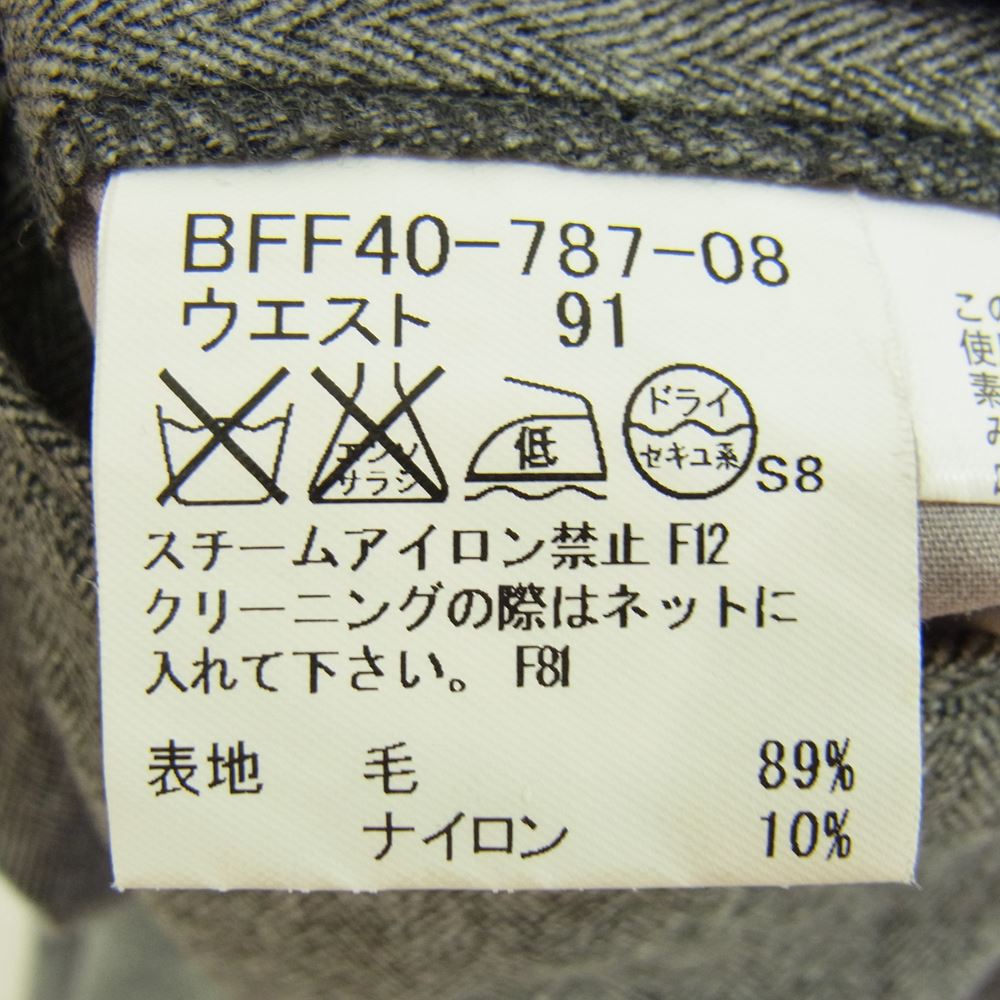 BURBERRY バーバリー BFF40-787-08 ウール スラックス パンツ グレー グレー系 サイズ表記無【中古】
