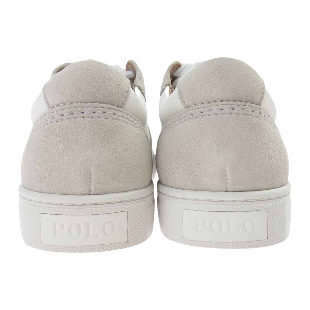 POLO RALPH LAUREN ポロ・ラルフローレン POLO CRT PP RD50 ポロ コート スウェード レザー スニーカー グレー系 オフホワイト系 7.5(US)【新古品】【未使用】【中古】