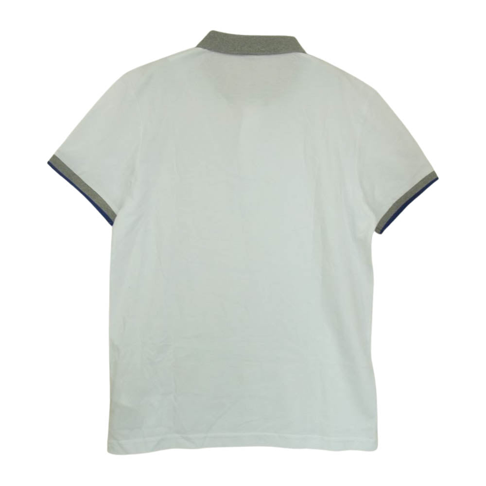MONCLER モンクレール BFF40-682-09 MAGLIA POLO MANICA CORTA マグリア ポロ マニカ クルト ポロシャツ ホワイト系 M【美品】【中古】