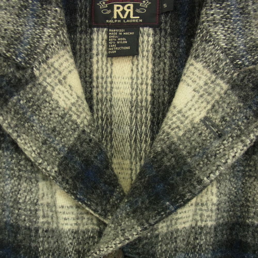 RRL ダブルアールエル ウール オンブレ シャドー チェック ジャケット グレー系 S【中古】