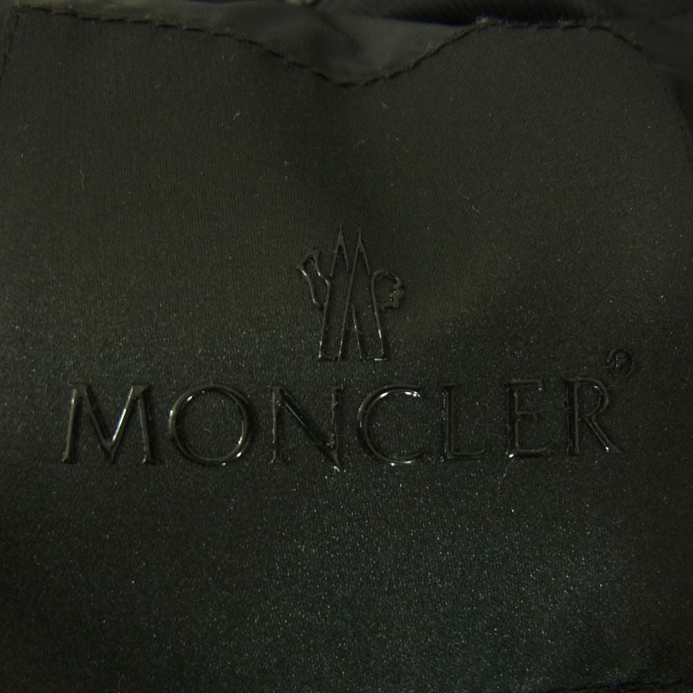 MONCLER モンクレール H10911A0010168352 JUNICHI レタリング ロゴプリント フーデッド ブルゾン ブラック系 4【中古】
