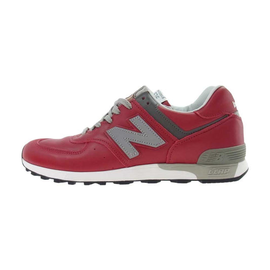 NEW BALANCE ニューバランス 576 M576RED 英国製 オールレザー ローカット スニーカー レッド系 27.5cm【中古】