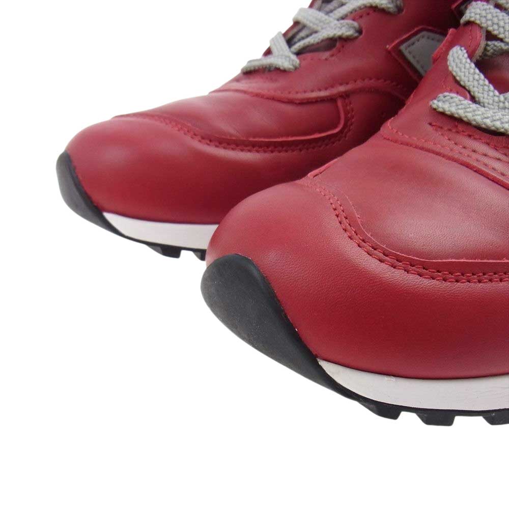 NEW BALANCE ニューバランス 576 M576RED 英国製 オールレザー ローカット スニーカー レッド系 27.5cm【中古】