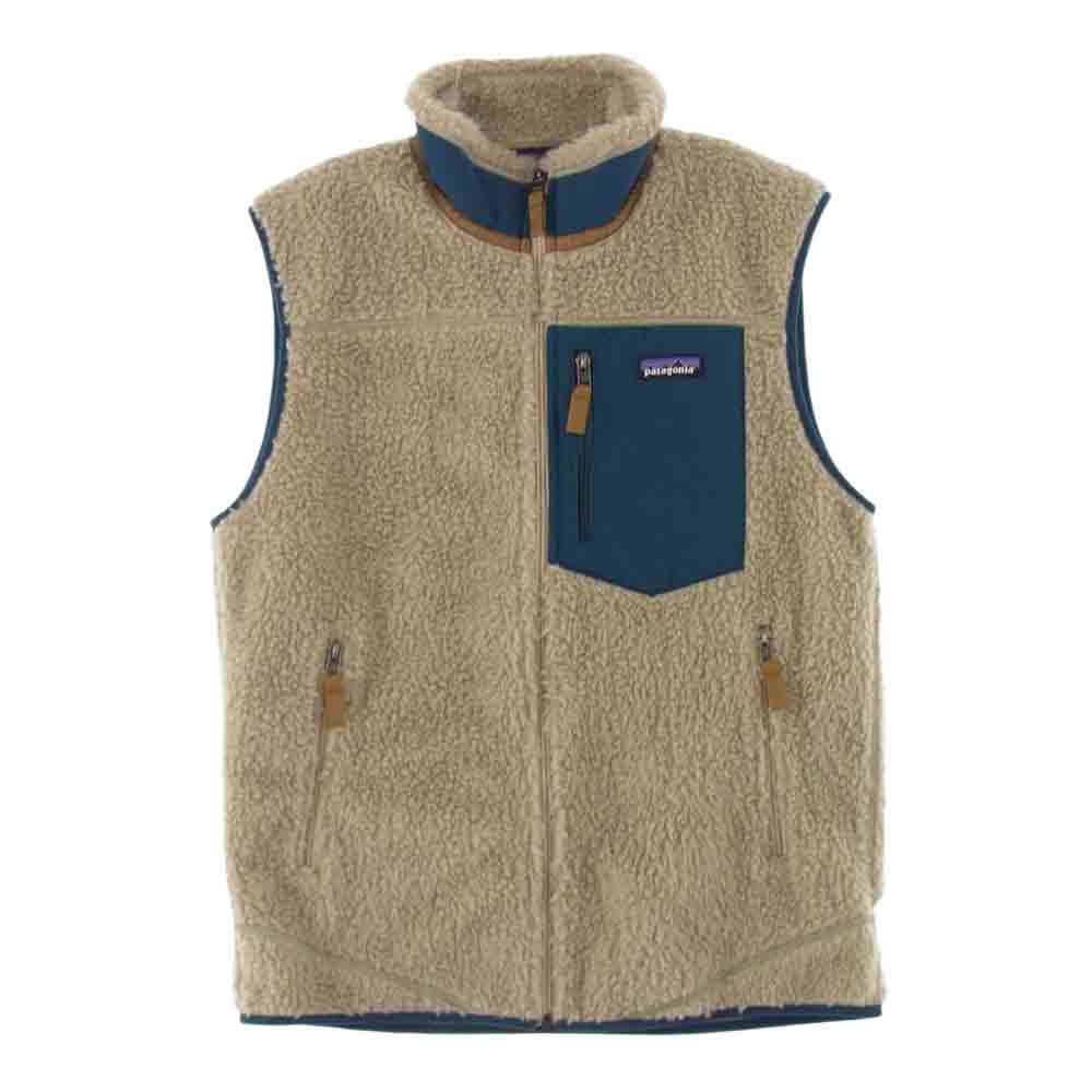 patagonia パタゴニア 21AW 23048FA21 CLASSIC RETRO-X VEST クラシック レトロX フリース ベスト ベージュ系 グリーン系 M【中古】