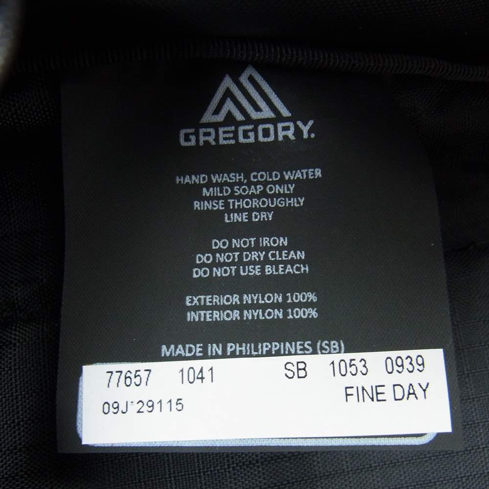 GREGORY グレゴリー CLASSIC DAY FINE DAY クラシック デイパック ファインデイ ブラック系【新古品】【未使用】【中古】