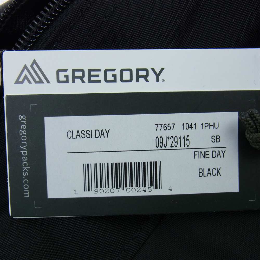 GREGORY グレゴリー CLASSIC DAY FINE DAY クラシック デイパック ファインデイ ブラック系【新古品】【未使用】【中古】