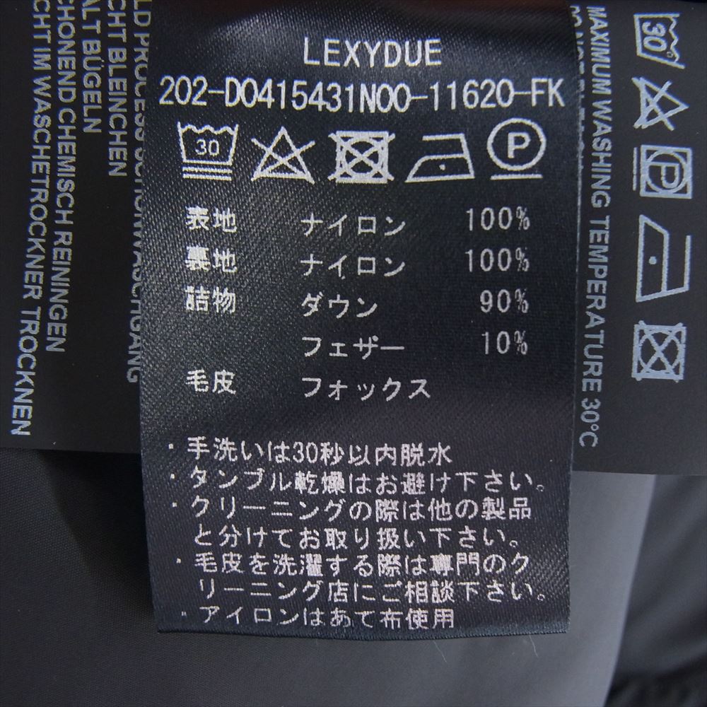 DUVETICA デュベティカ 国内正規品 LEXYDUE レクシードゥエ ファーフード ダウンコート ブラック系 42【中古】