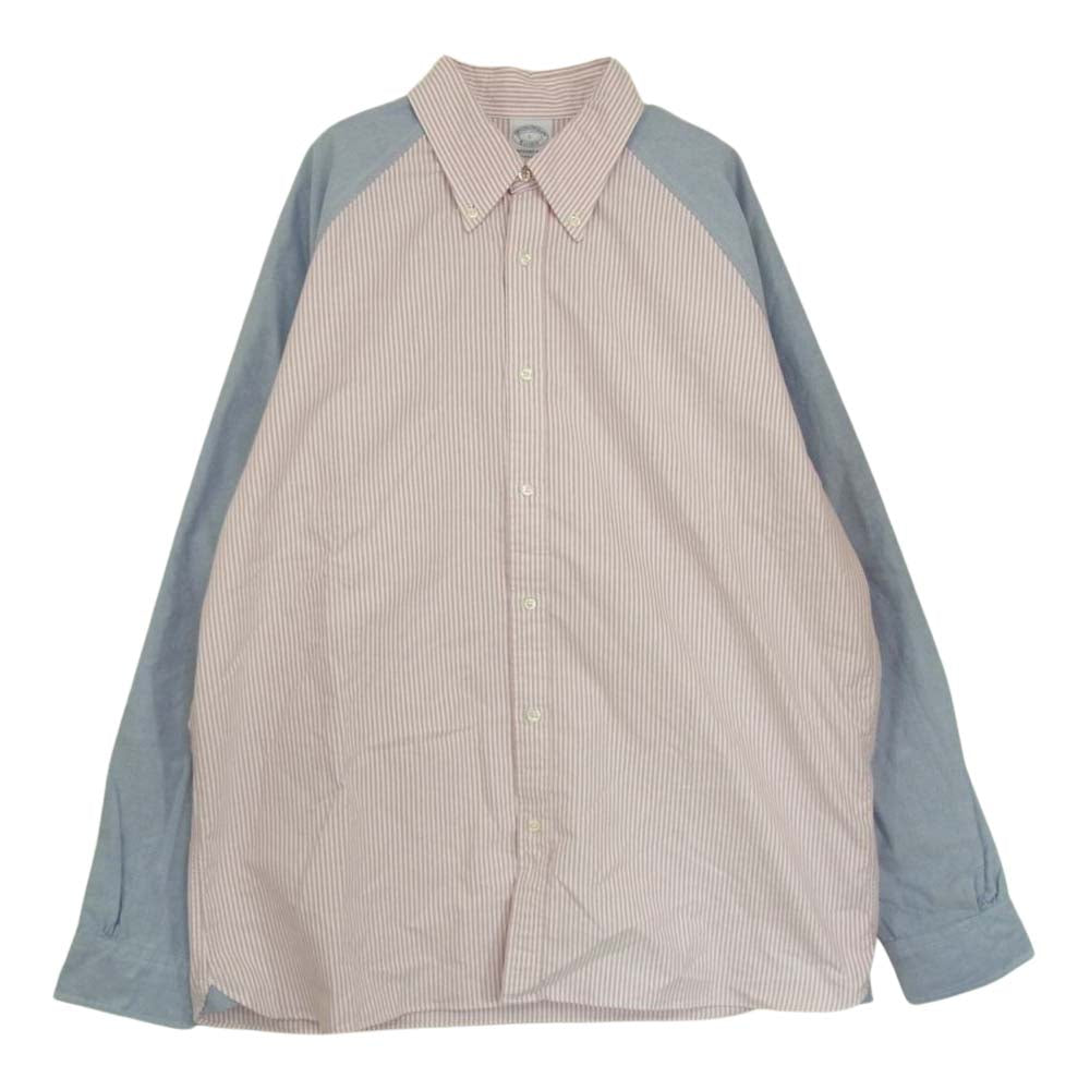 Brooks Brothers ブルックスブラザーズ REGENT FIT ラグラン 切替 ストライプ ボタンダウン 長袖 シャツ マルチカラー系 L【中古】