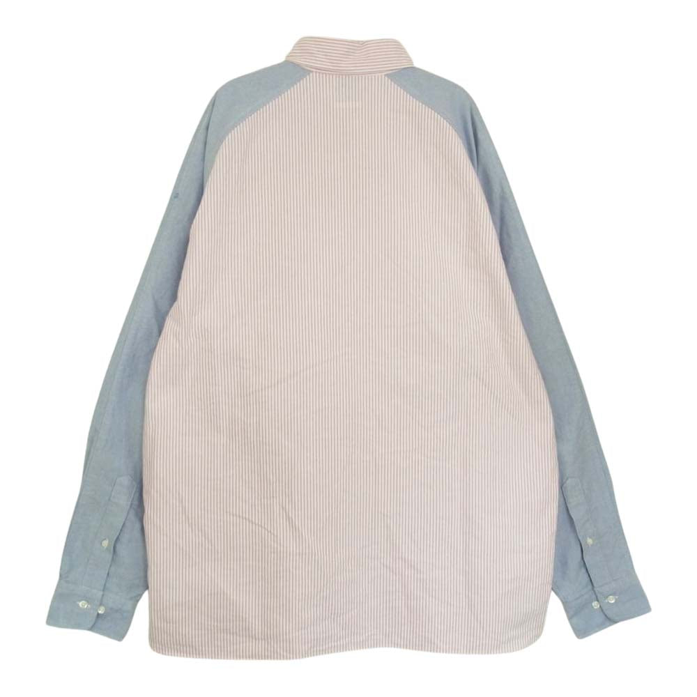 Brooks Brothers ブルックスブラザーズ REGENT FIT ラグラン 切替 ストライプ ボタンダウン 長袖 シャツ マルチカラー系 L【中古】