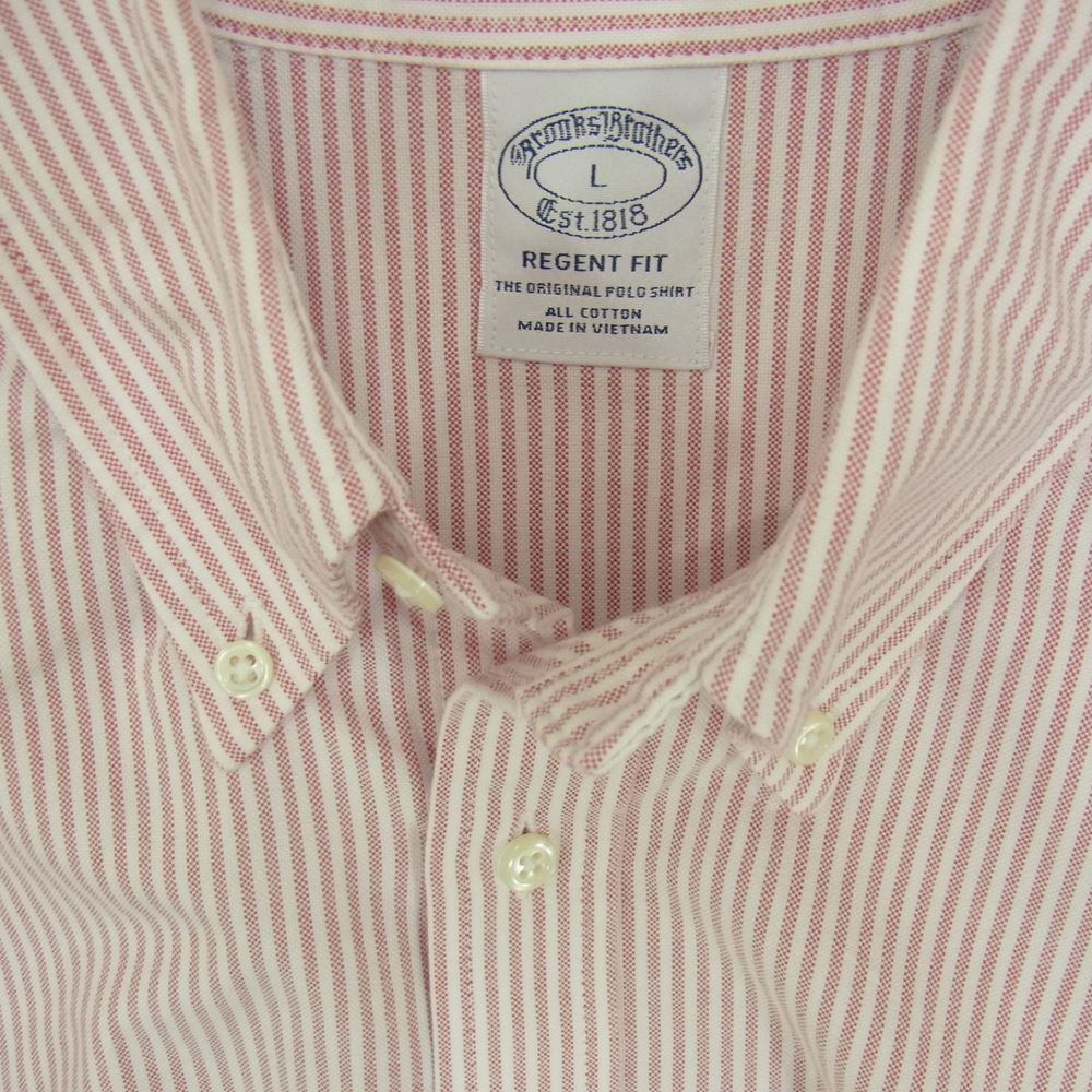 Brooks Brothers ブルックスブラザーズ REGENT FIT ラグラン 切替 ストライプ ボタンダウン 長袖 シャツ マルチカラー系 L【中古】