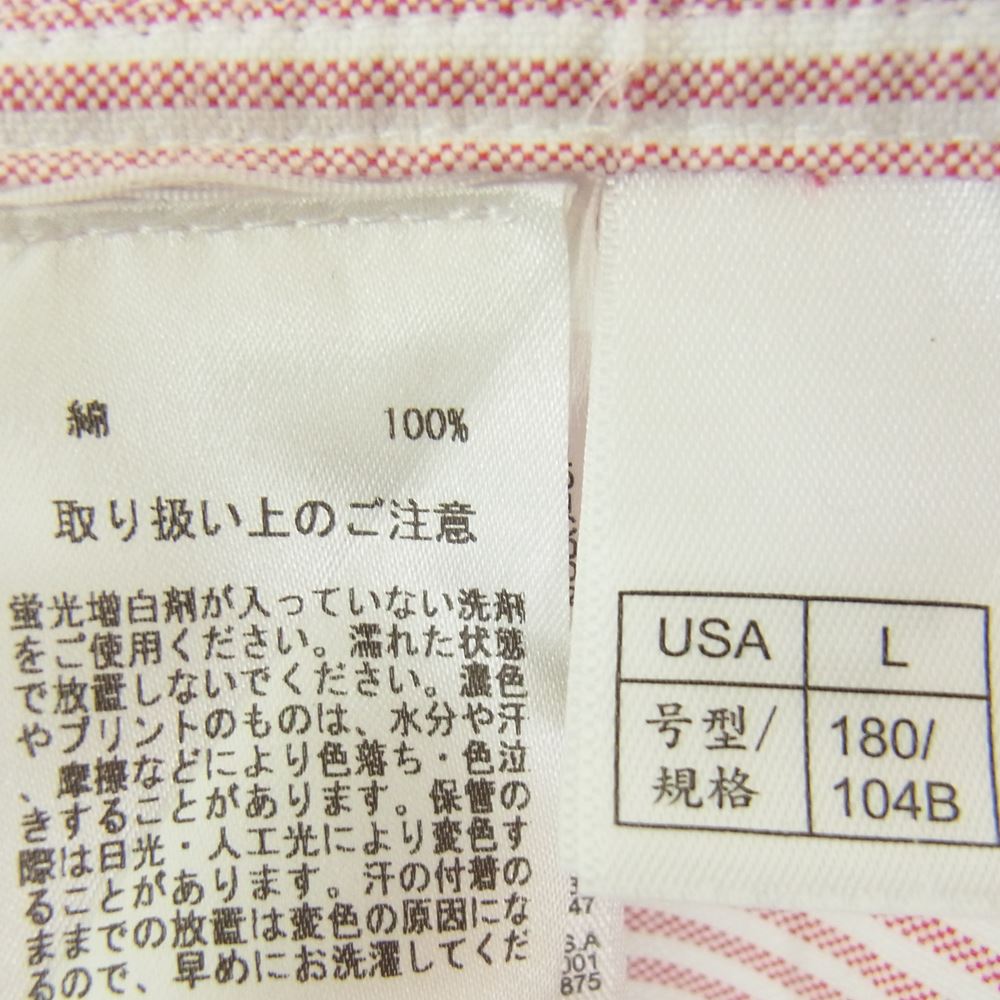 Brooks Brothers ブルックスブラザーズ REGENT FIT ラグラン 切替 ストライプ ボタンダウン 長袖 シャツ マルチカラー系 L【中古】