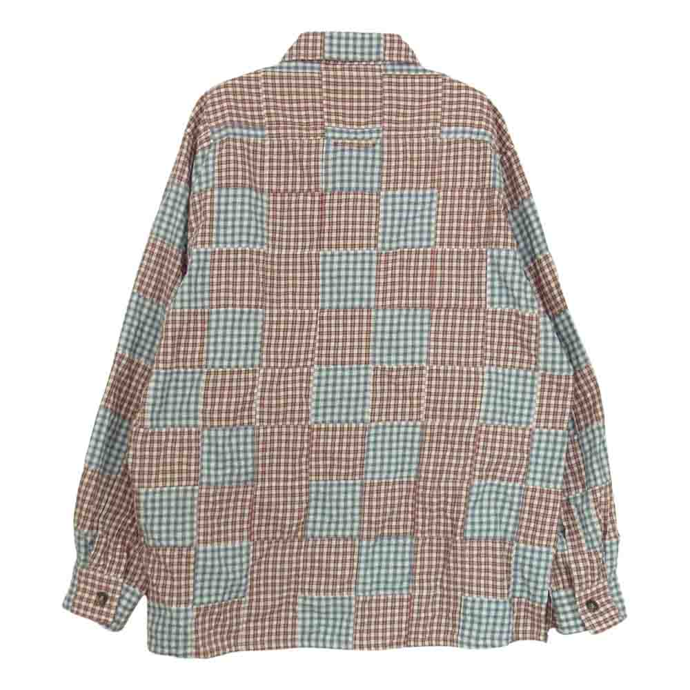 A.P.C. アーペーセー 22AW 24223-1-72051 国内正規品 JESSICA OGDEN ジェシカオグデン パッチワーク チェック オーバー 長袖 シャツ レッド系 M【中古】