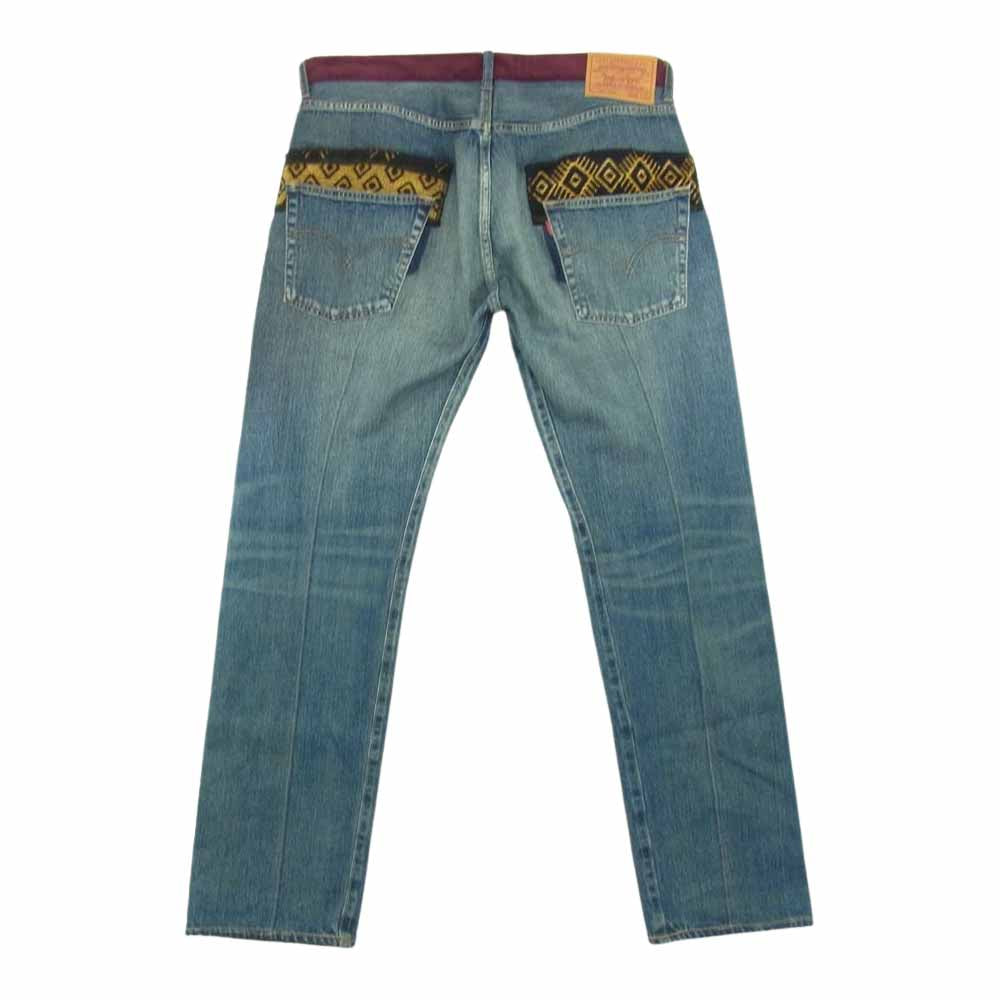 JUNYA WATANABE COMME des GARCONS MAN ジュンヤワタナベコムデギャルソンマン Levi's リーバイス 22AW WJ-P201 多素材切替 パッチワーク デニムパンツ インディゴブルー系 W35【中古】