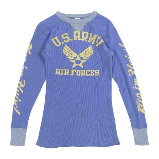TOY'S McCOY トイズマッコイ US ARMY プリント サーマル 長袖 Tシャツ カットソー パープル系 M【中古】