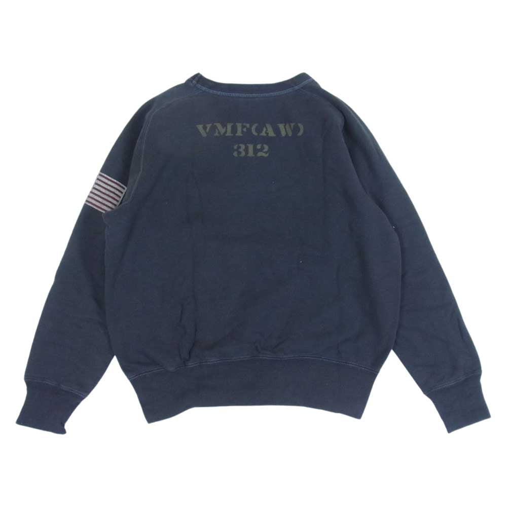 Buzz Rickson's バズリクソンズ USN プリント スウェット チャコール系 M【中古】