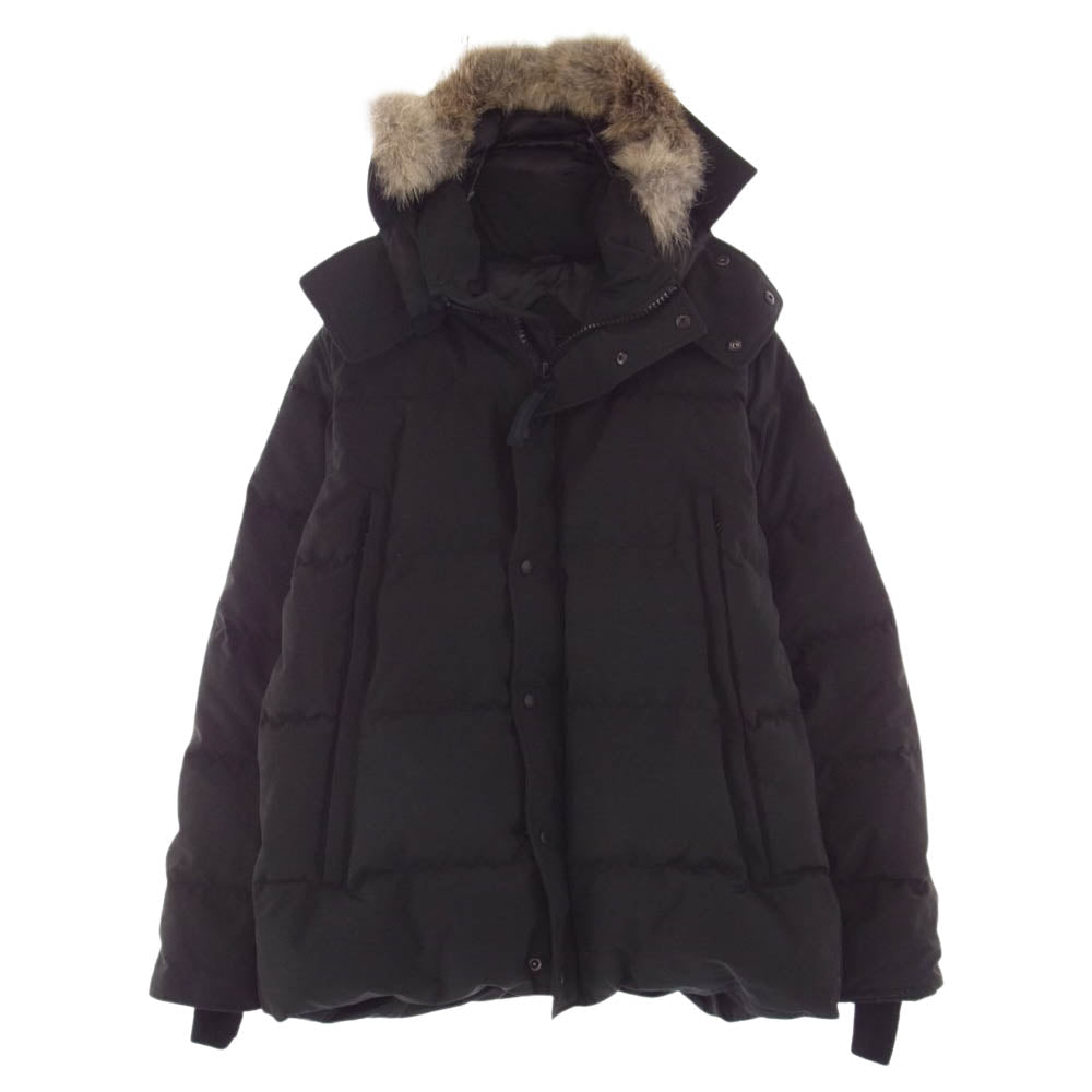 CANADA GOOSE カナダグース 3808MB 国内正規品 BLACK LABEL ブラックレーベル サザビーリーグ WYNDHAM PARKA ウィンダムパーカ ファーフード付 ダウンジャケット ブラック系 XL【中古】