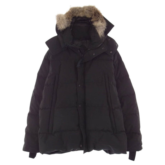 CANADA GOOSE カナダグース 3808MB 国内正規品 BLACK LABEL ブラックレーベル サザビーリーグ WYNDHAM PARKA ウィンダムパーカ ファーフード付 ダウンジャケット ブラック系 XL【中古】