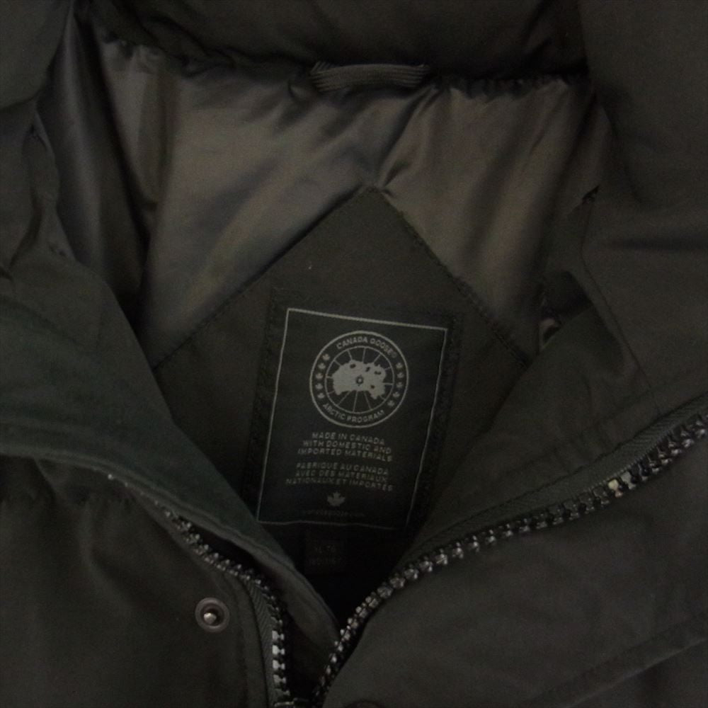CANADA GOOSE カナダグース 3808MB 国内正規品 BLACK LABEL ブラックレーベル サザビーリーグ WYNDHAM PARKA ウィンダムパーカ ファーフード付 ダウンジャケット ブラック系 XL【中古】