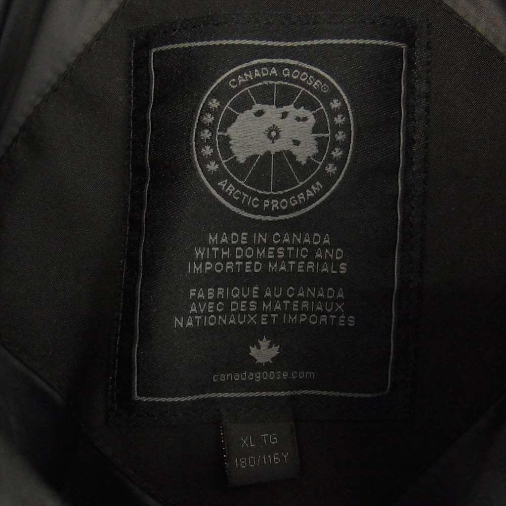 CANADA GOOSE カナダグース 3808MB 国内正規品 BLACK LABEL ブラックレーベル サザビーリーグ WYNDHAM PARKA ウィンダムパーカ ファーフード付 ダウンジャケット ブラック系 XL【中古】