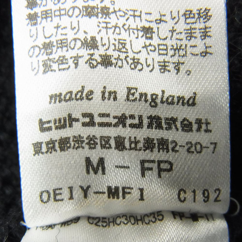 FRED PERRY フレッドペリー 英国製 ラグラン ニット セーター ブラック系 M【中古】