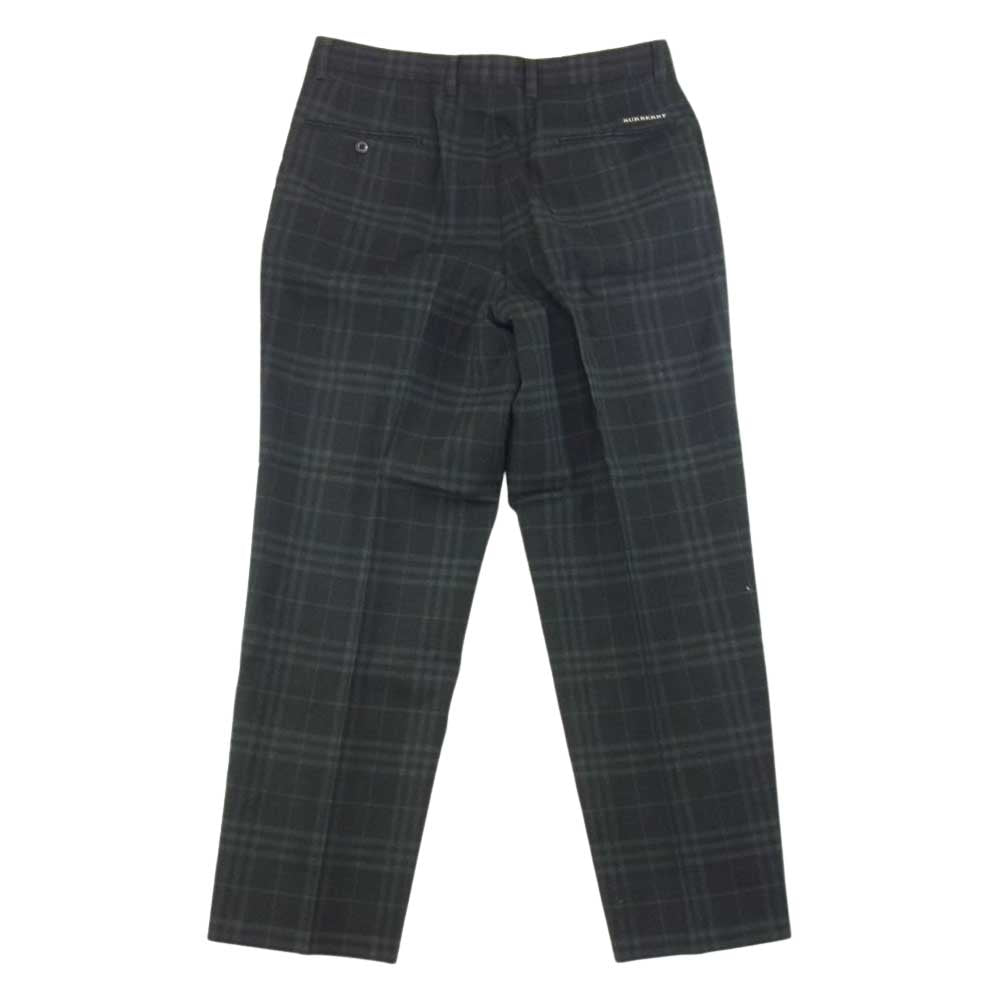 BURBERRY バーバリー チェック スラックス パンツ ブラック系 サイズ表記無【中古】