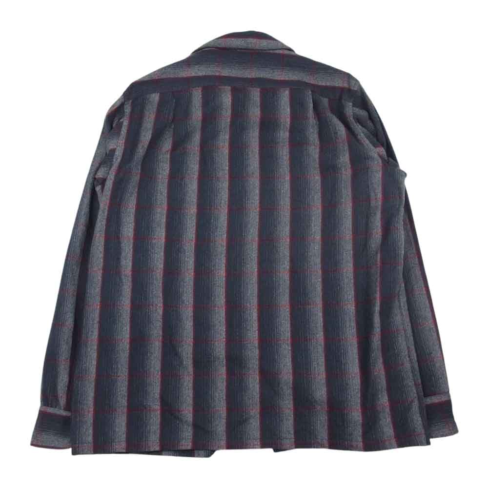 PENDLETON ペンドルトン 50s ウール フランネル チェック 長袖 シャツ ブラック系 レッド系 M【中古】
