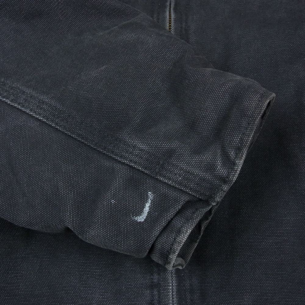 Carhartt カーハート フード付き 裏ボア ダックジャケット パーカー ブラック系【中古】
