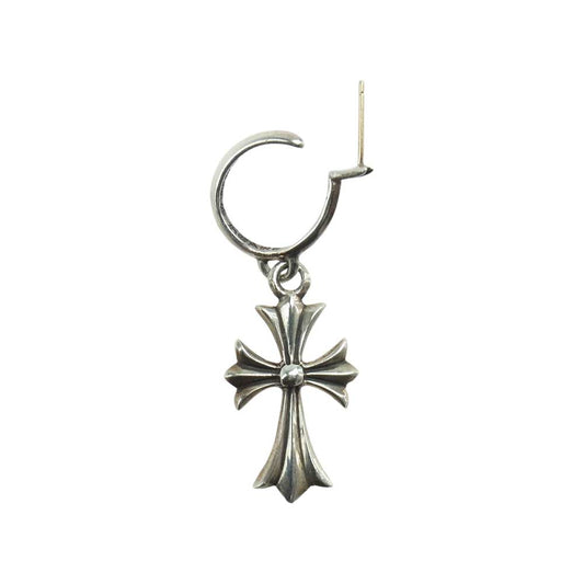 CHROME HEARTS クロムハーツ（原本無） タイニー CHクロス フープ ピアス シルバー系【中古】