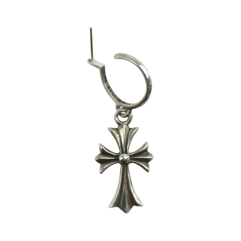 CHROME HEARTS クロムハーツ（原本無） タイニー CHクロス フープ ピアス シルバー系【中古】